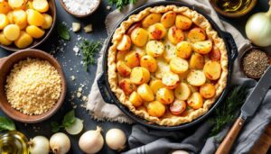 Cena con 2 euro: la torta rustica di patate e cipolle che profuma di casa e tradizione
